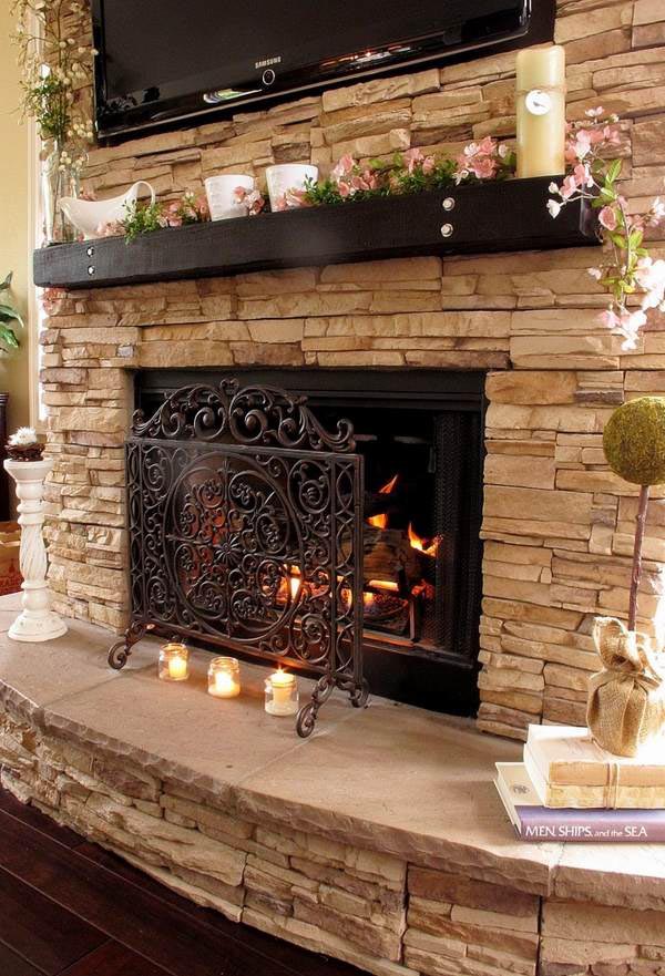 Air Stone Fireplace Hearth