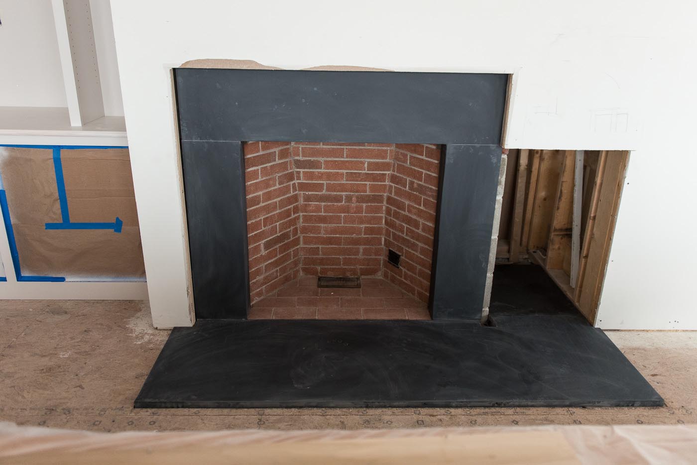 Black Slate Fireplace Surround