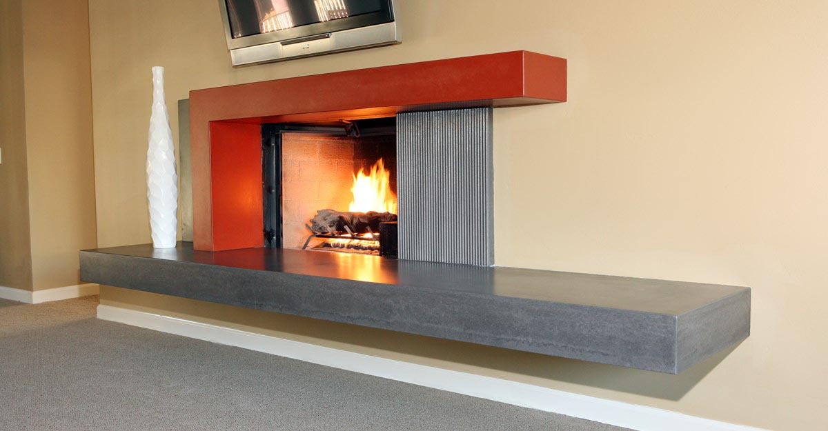 Concrete Fireplace Surround DIY