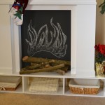 DIY Fake Fireplace Mantel
