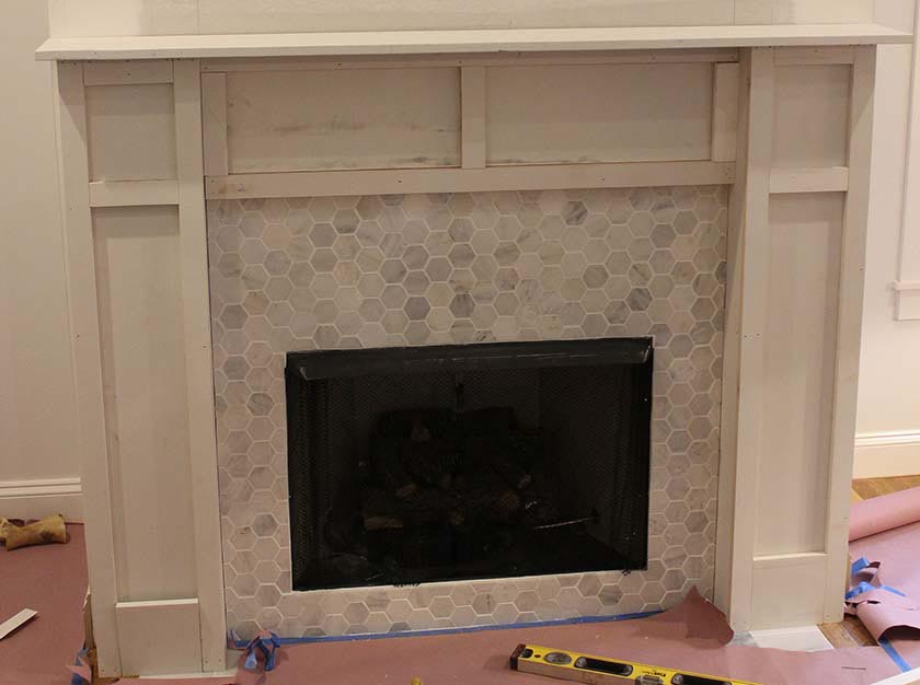 DIY Fireplace Surround and Mantel