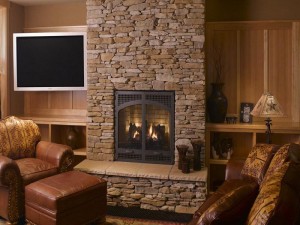 DIY Stone Fireplace Surround