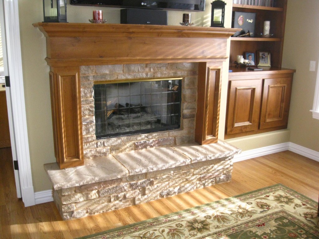 Faux Fireplace with Mantel
