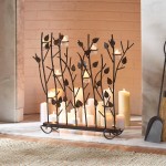 Fireplace Screens with Candle Holders