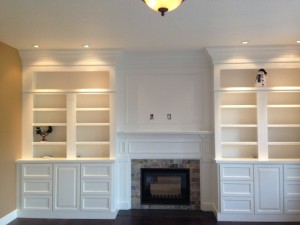 Gas Fireplace Surrounds with Bookcases
