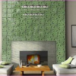 Glass Tile Fireplace Surround