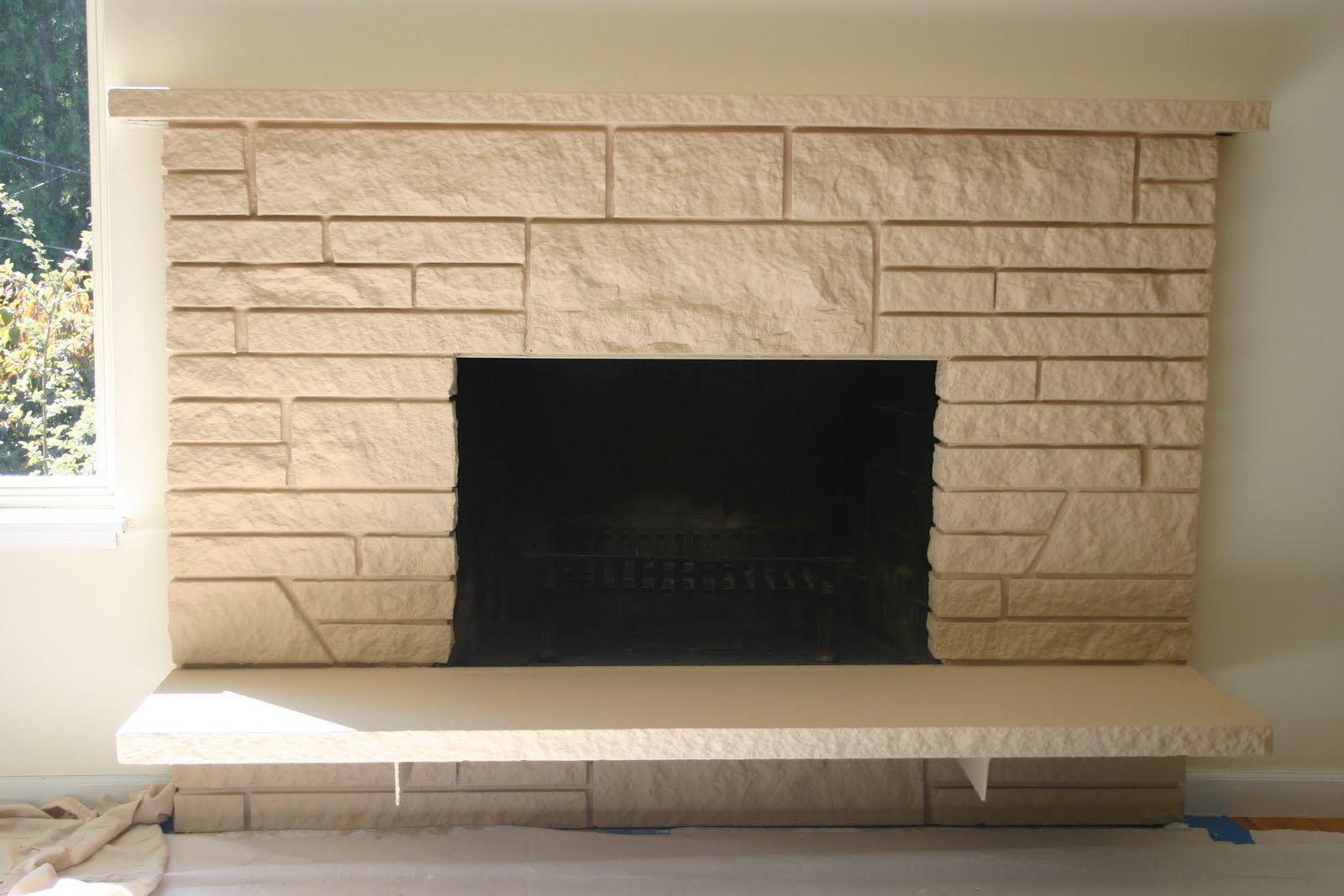How to Paint a Stone Fireplace White
