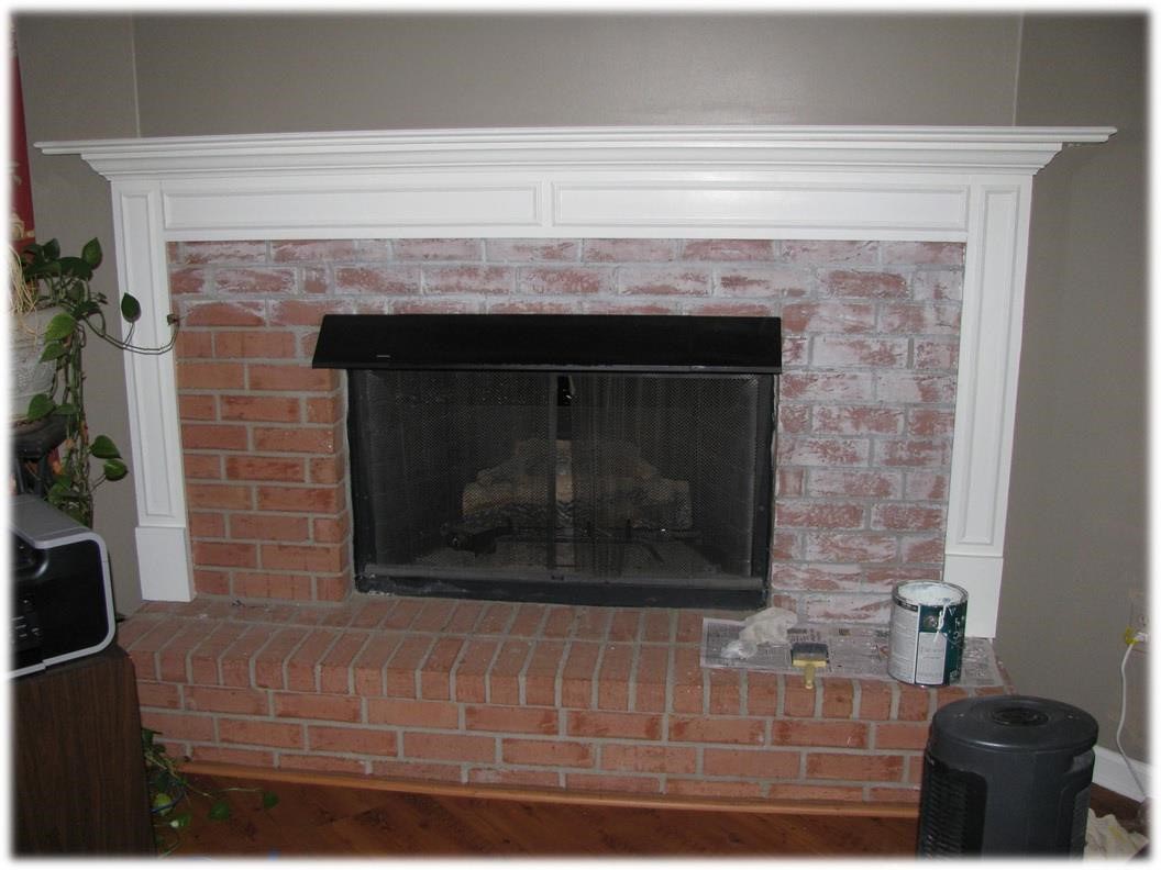 Painted Brick Fireplace Pictures