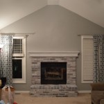 Painted Red Brick Fireplace