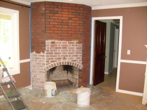 Red Brick Fireplace Remodel