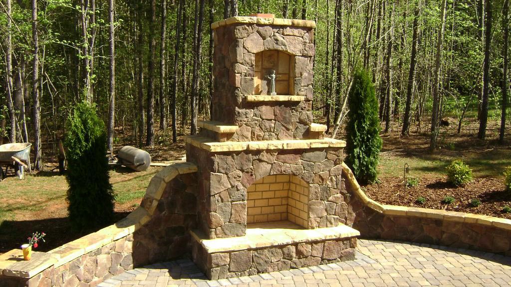 Stone Outdoor Fireplace Kits