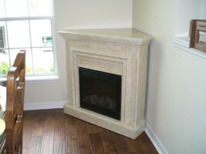 White Corner Fireplace Mantels
