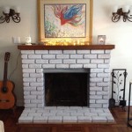 Whitewashing Brick Fireplace Surround